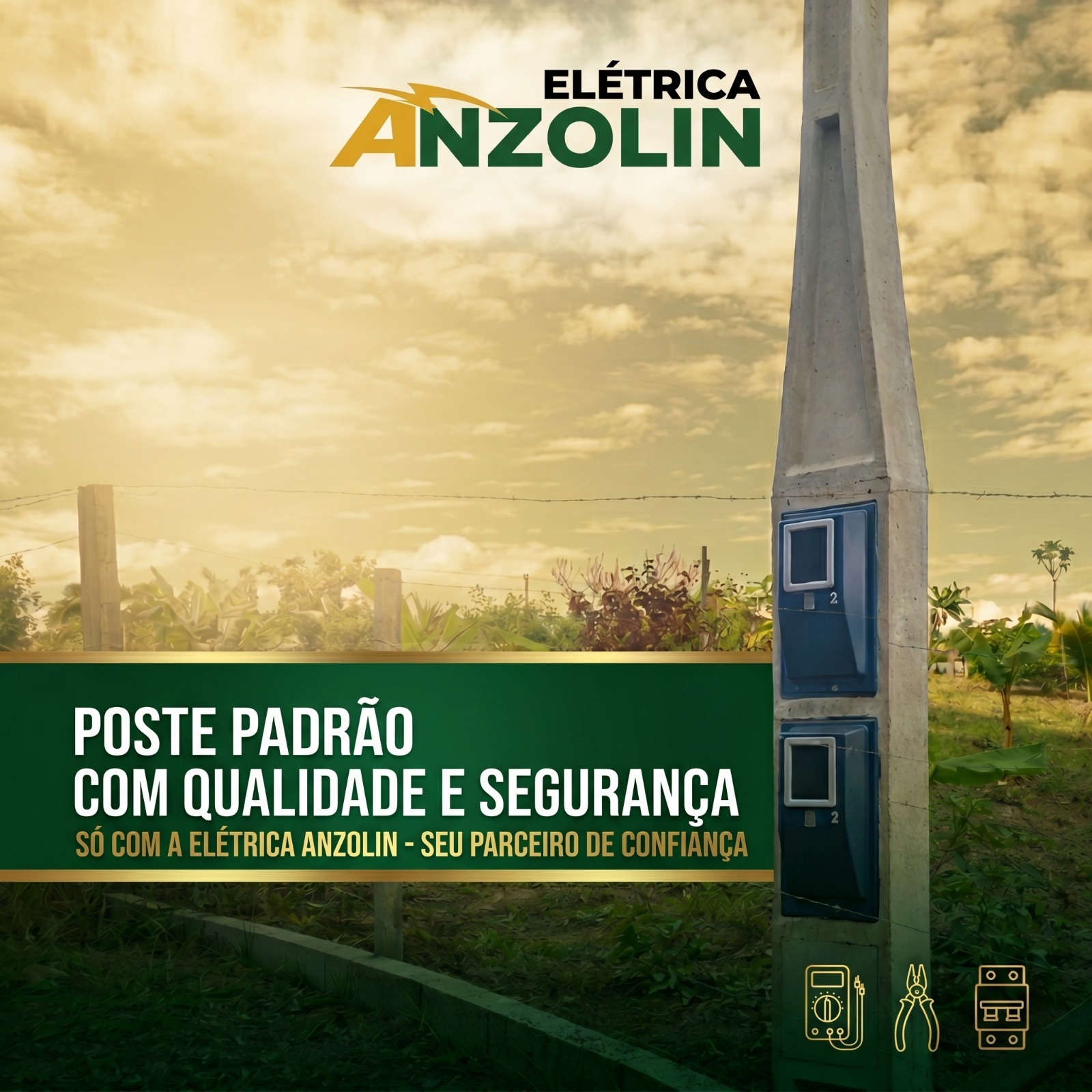 Poste padrão com qualidade e segurança